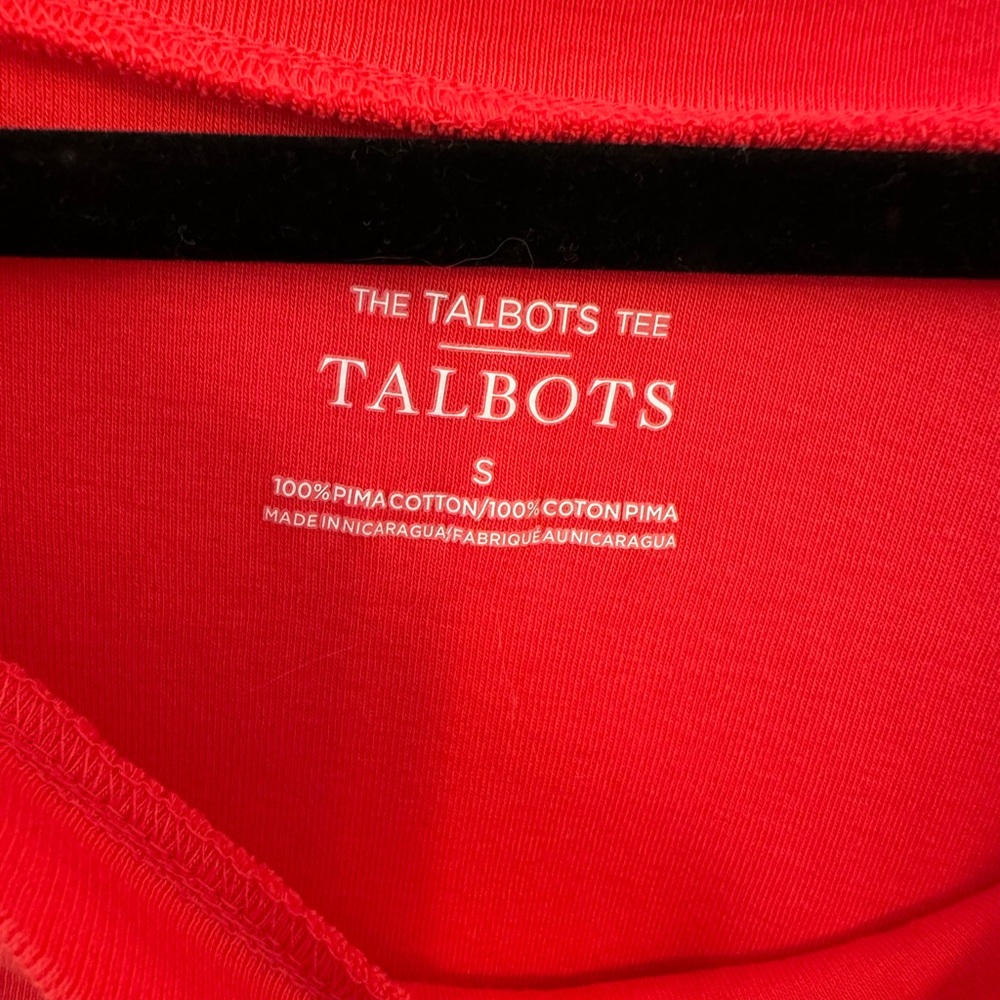 Talbots Pima Cotton Bateau Neck Long Sleeve Tee - Picture 4 of 6